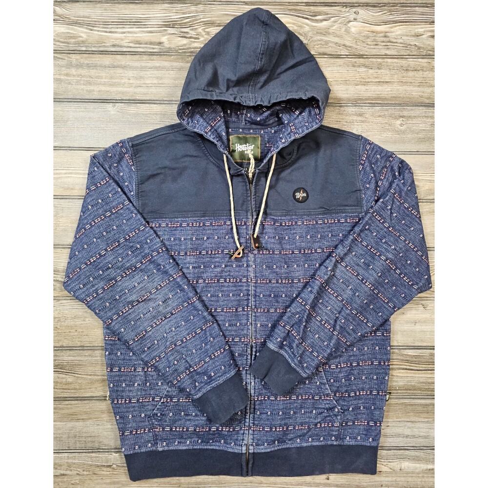 Howler Bros Kameron Full Zip Hoodie Sweatshirt Large Blue